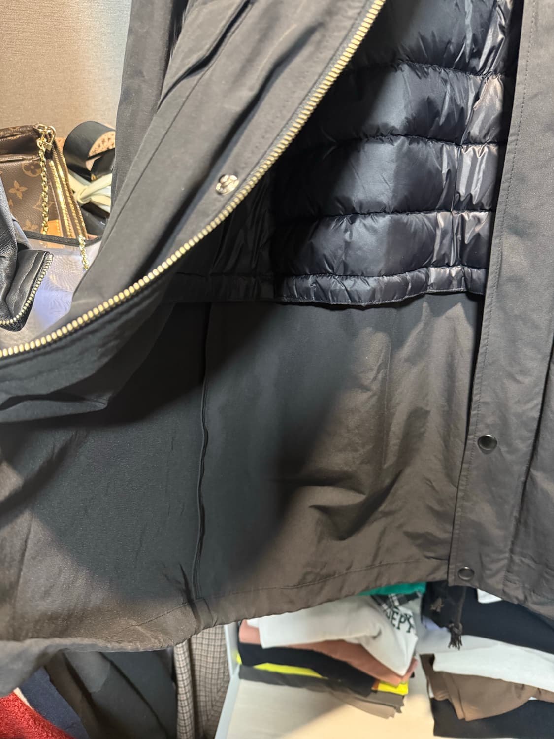 (무신사) 제멋 투웨이 사파리 코트 블랙 (이너패딩 포함) 상품이미지5