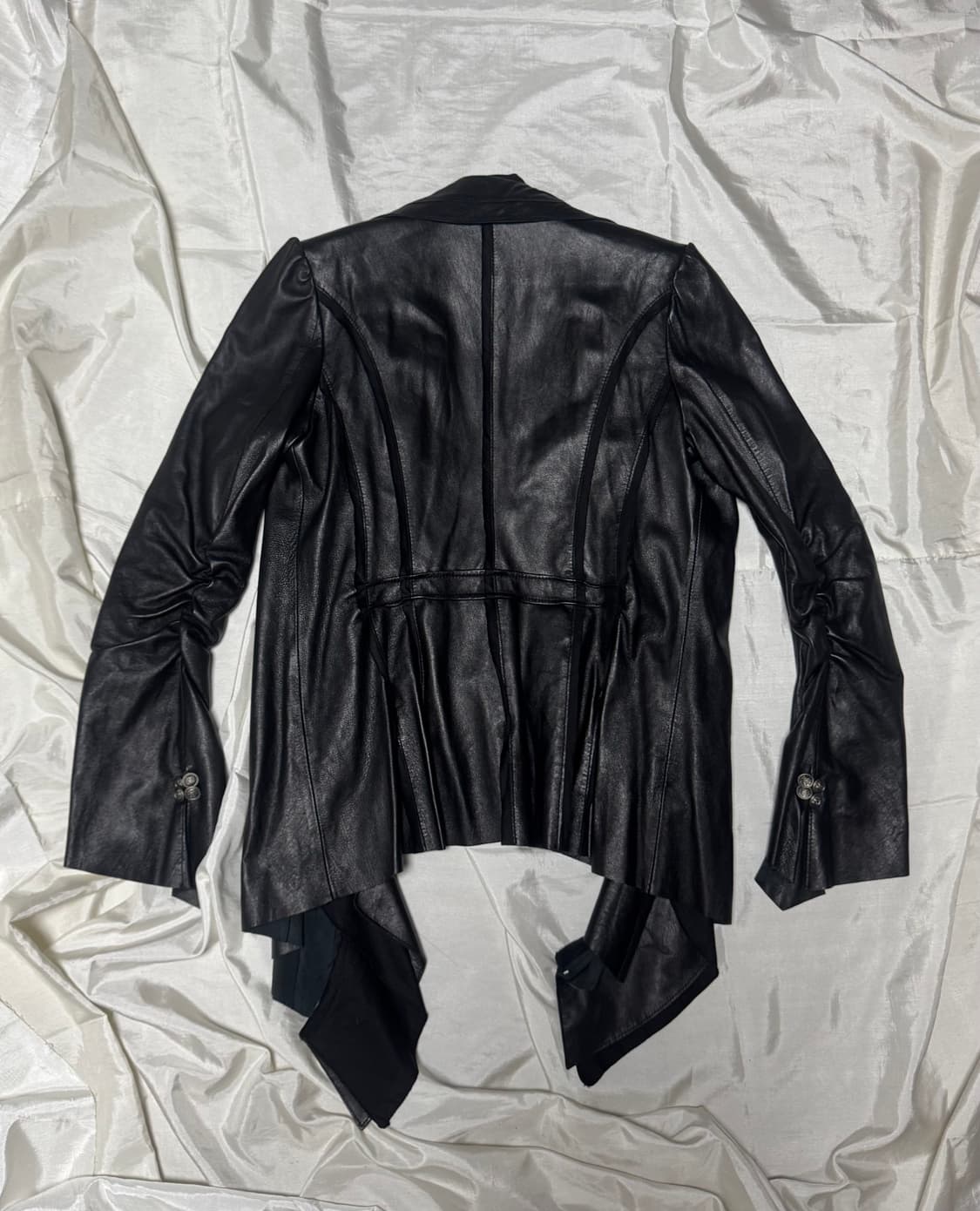 00s Mode Shirring Ramskin Leather Jacket 상품이미지7