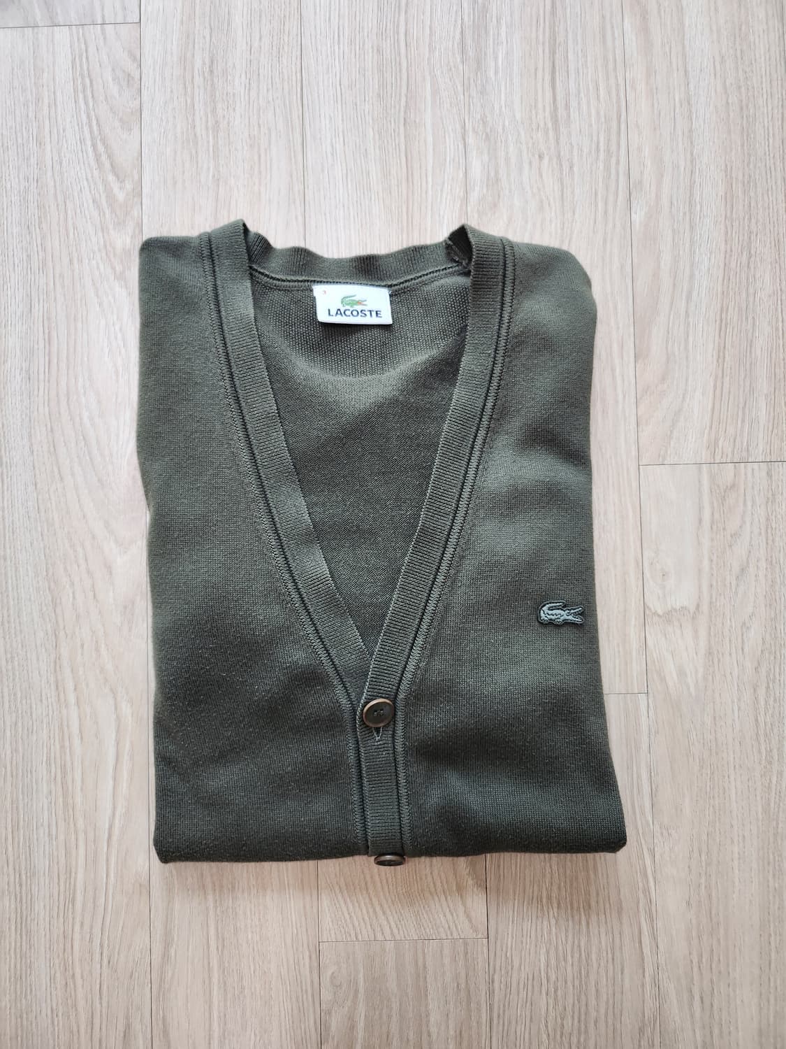 라코스테 브이넥가디건 (3 상품이미지4