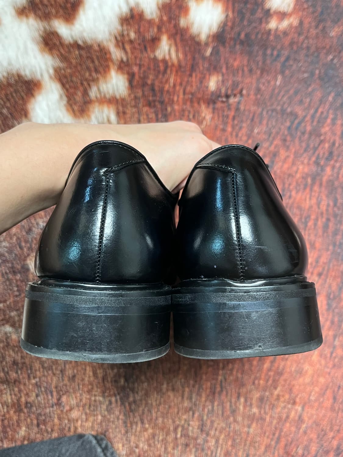 [265] 필로모티 에테르노 블랙 레더 더비 슈즈 상품이미지4