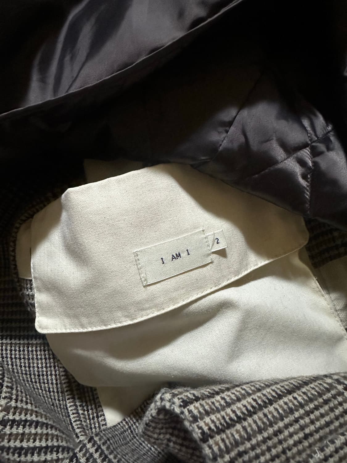 I AM I 체크 더플 코트 상품이미지2