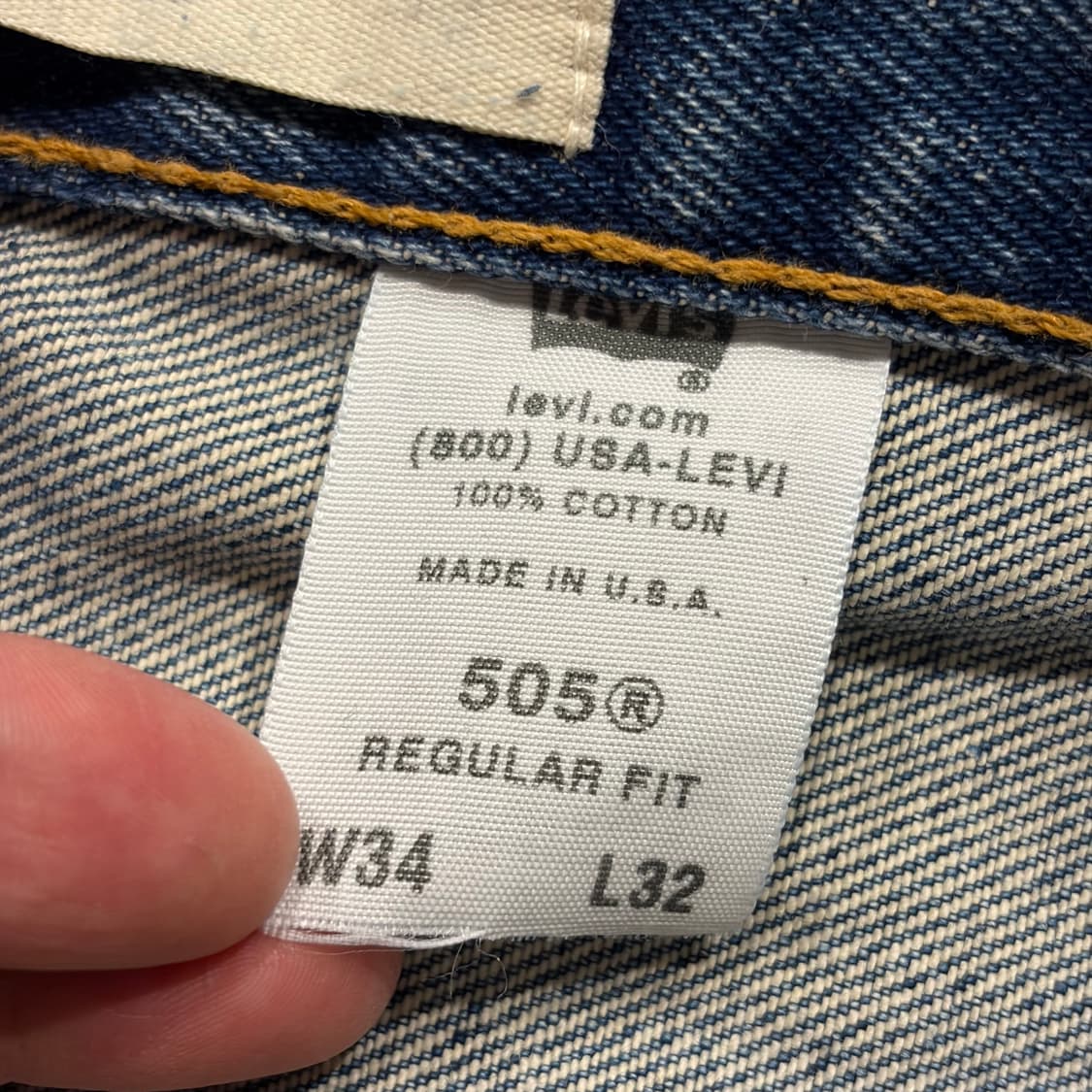 [34x32] 리바이스 505 레귤러 데님 팬츠 청바지 C895 상품이미지7
