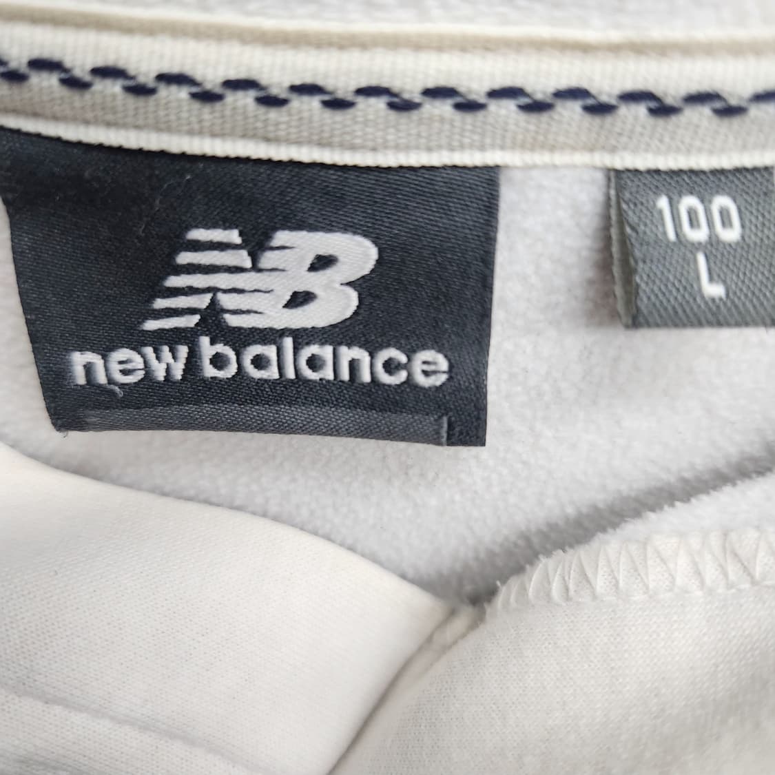 뉴발란스 배색 레터링 자수 빅로고 후드티 XL 상품이미지4