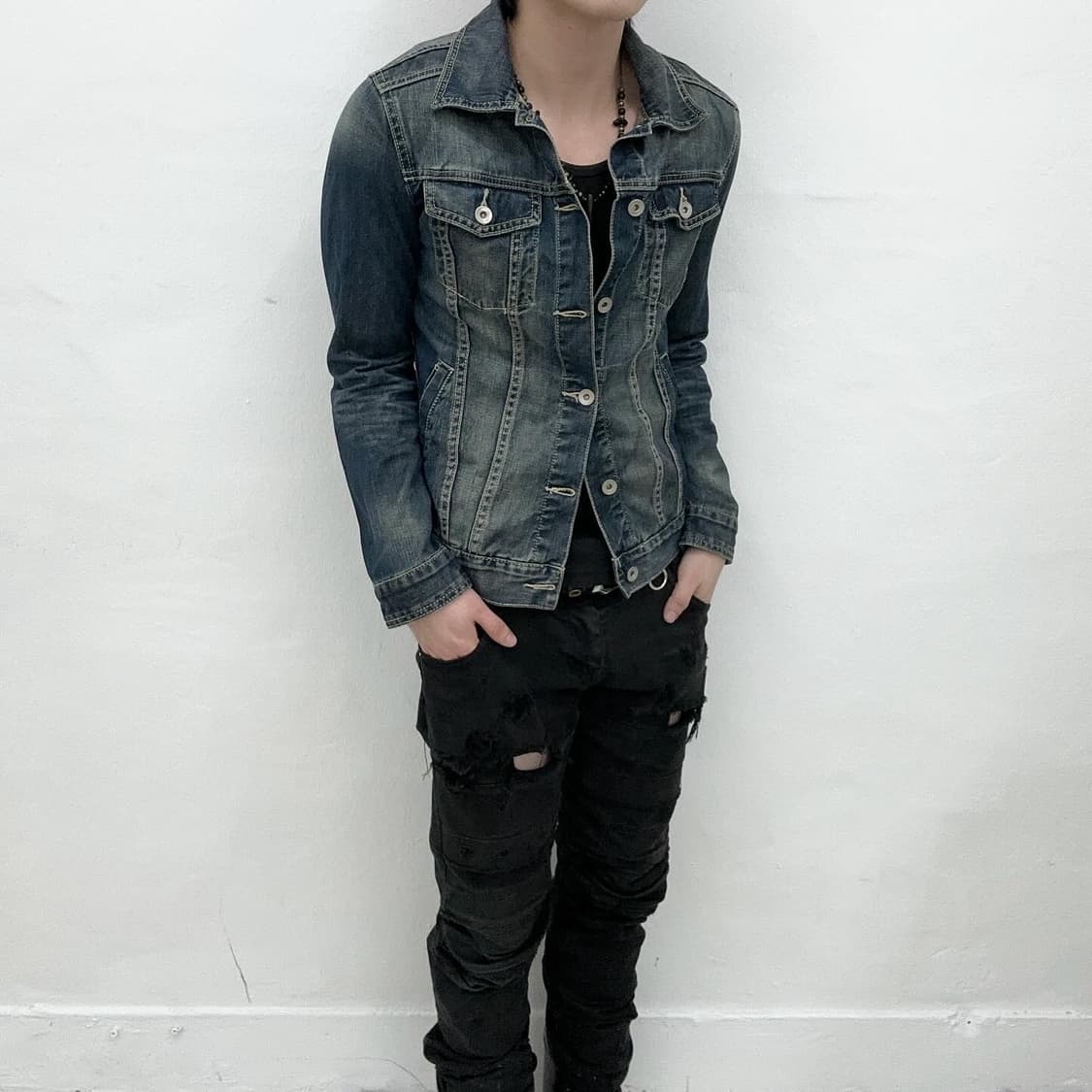 roshell washing denim jacket 상품이미지1