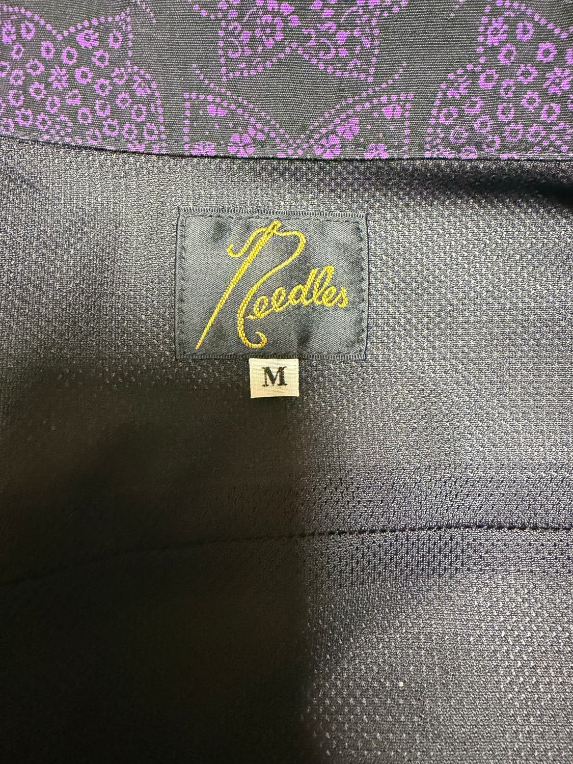 니들스 X 빔즈 별주 카바나 셔츠 블랙/퍼플 M 상품이미지4