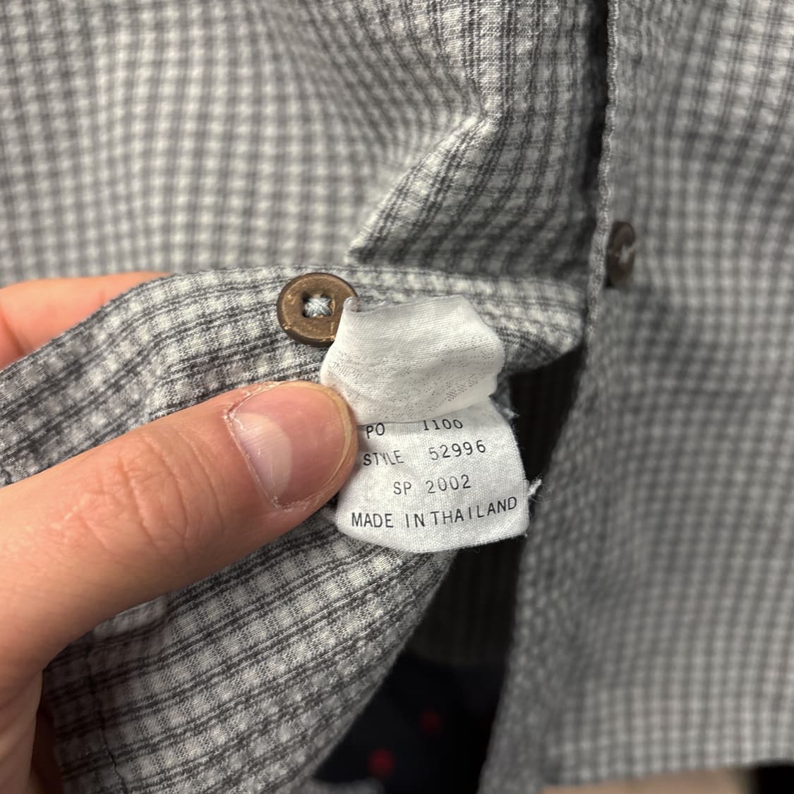 00s 파타고니아 마이크로 체크 엠보싱 시어서커 셔츠 N1158 상품이미지7