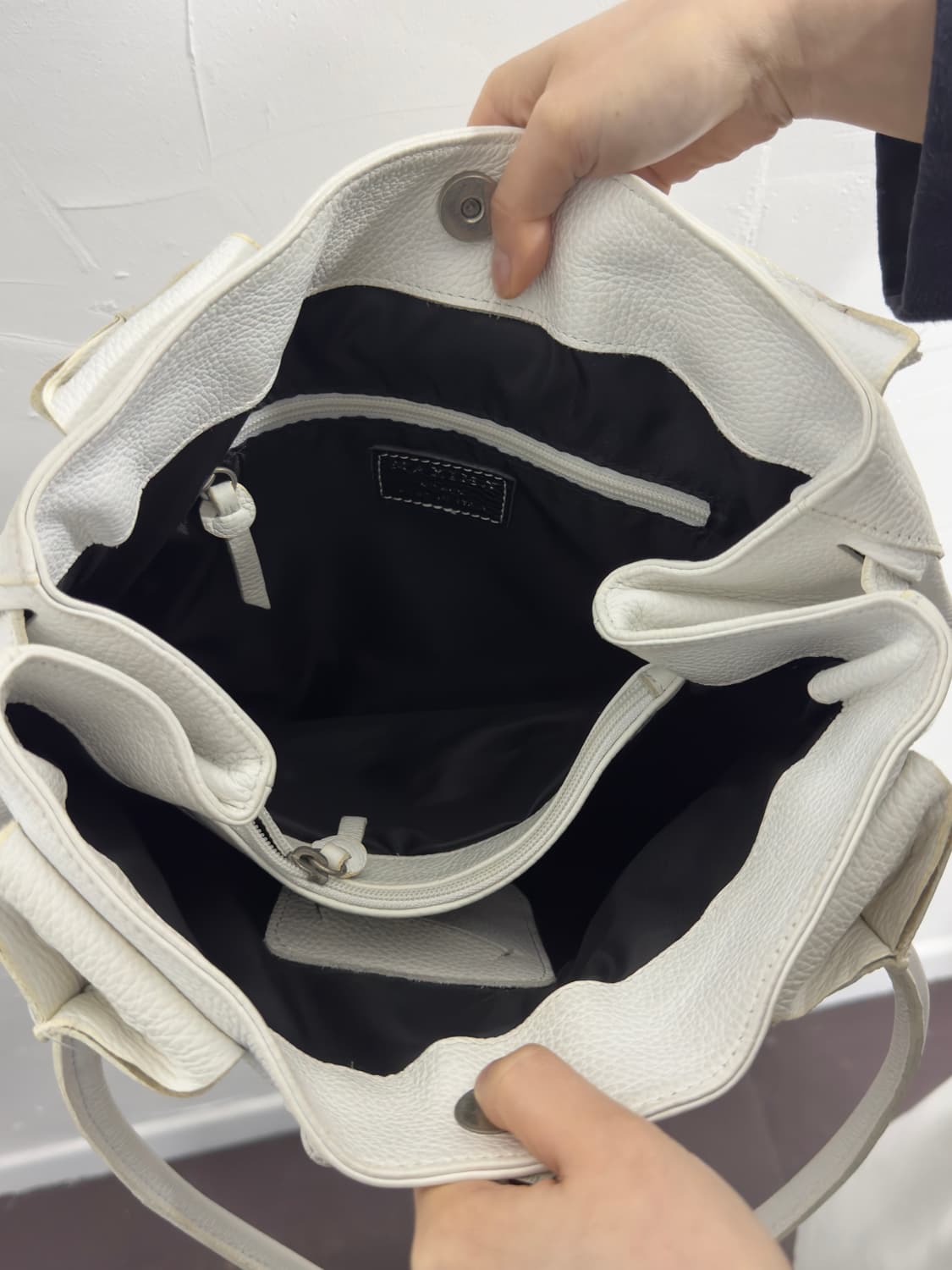 maxima white leather bag 상품이미지6