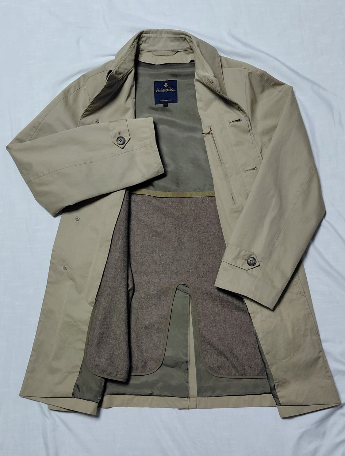 [XS] 브룩스 브라더스 울 라이너 싱글 트렌치코트 (맥코트) 상품이미지3