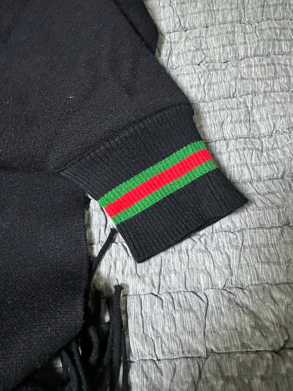 구찌 GG 로고 블랙 브라운 머플러 상품이미지3