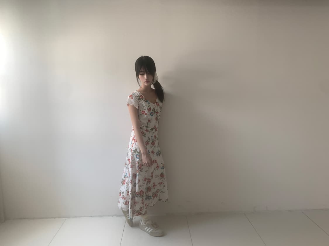 Floral v neck dress(ivory) 상품이미지4