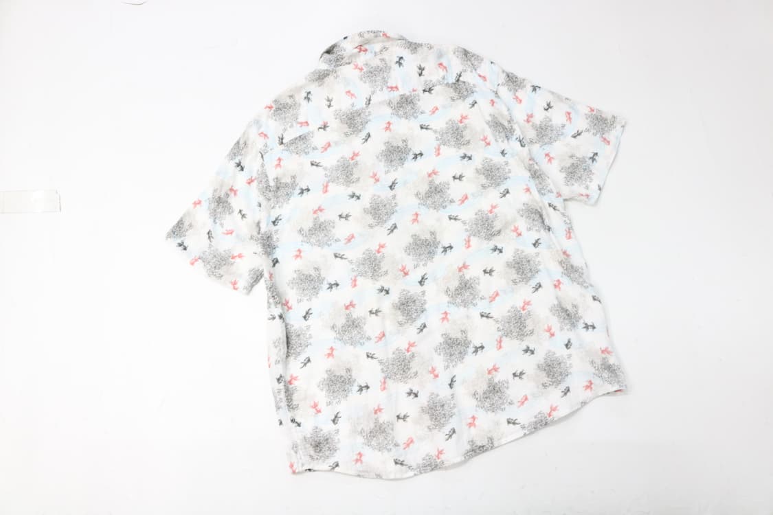 abitio 아비티오 빈티지 금어 그래픽 코튼 반팔 셔츠 (4L) 상품이미지6