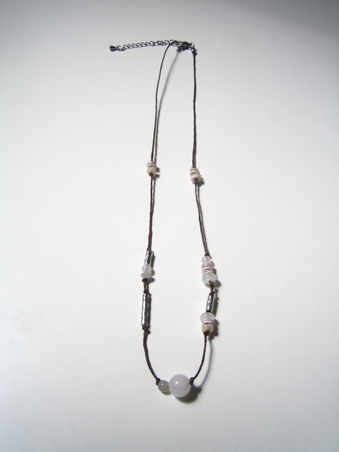 clear white silver-cross necklace 목걸이 상품이미지3