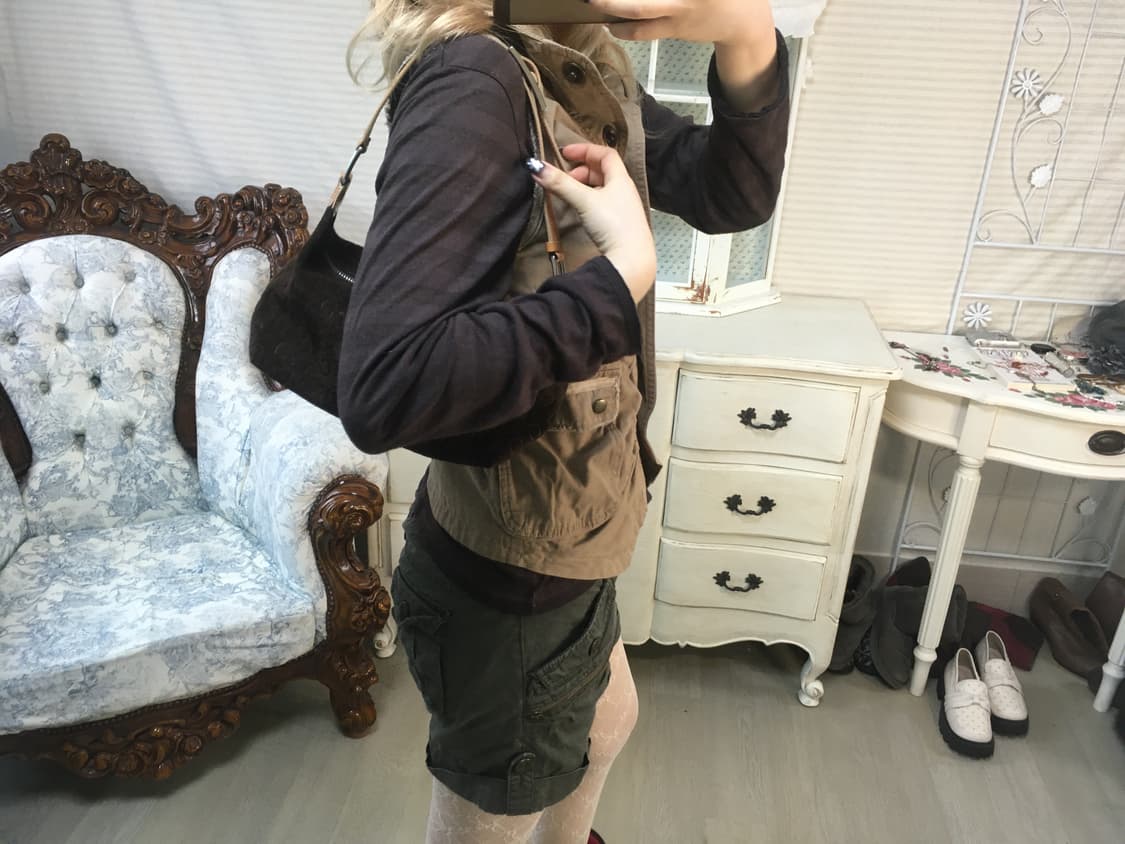 빈티지 아카이브 y2k 셔링 베스트 상품이미지4