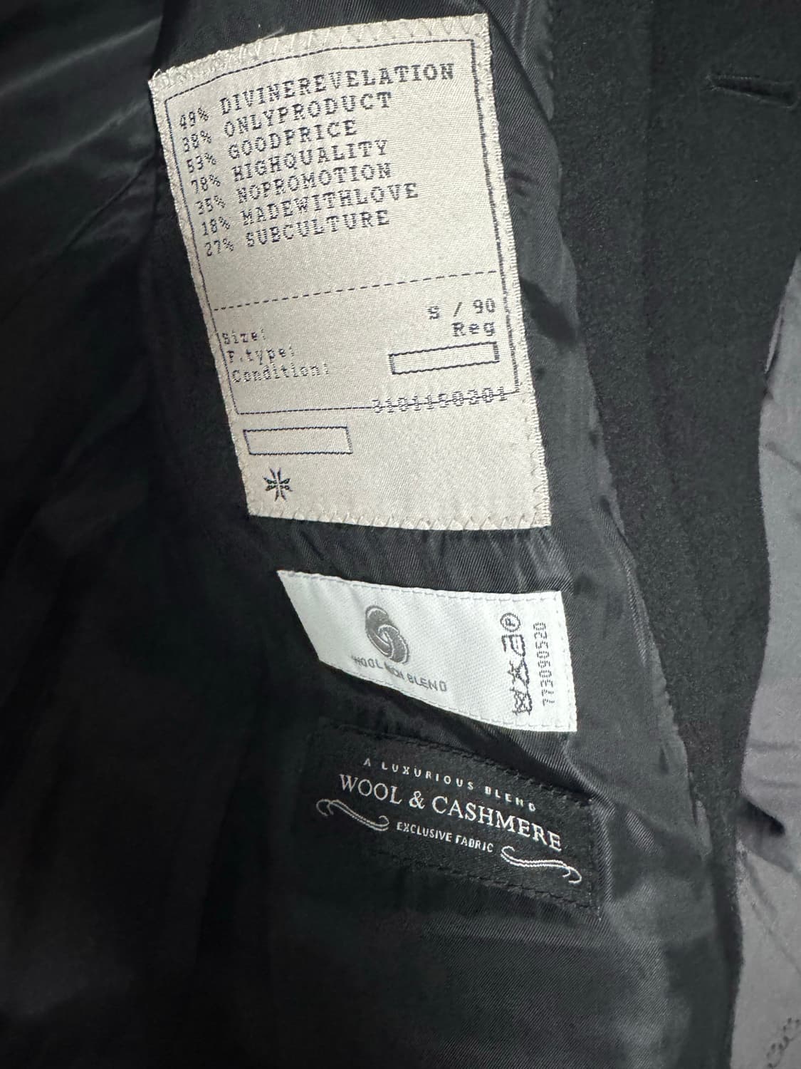 토니웩 크루토 커팅 캐시미어 코트 s 상품이미지4