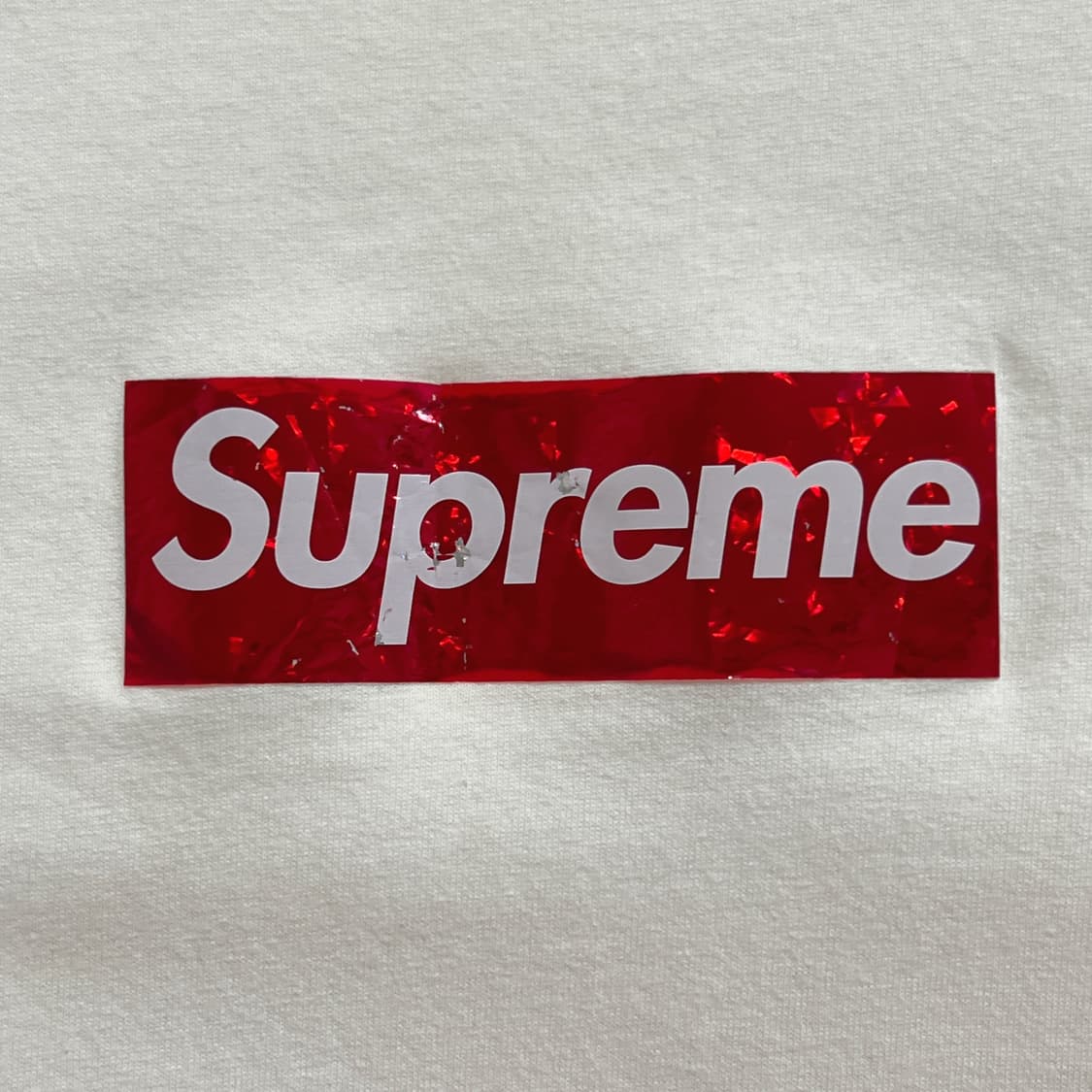 슈프림 2006 홀로그래픽 박스로고 티셔츠 흰빨 상품이미지3