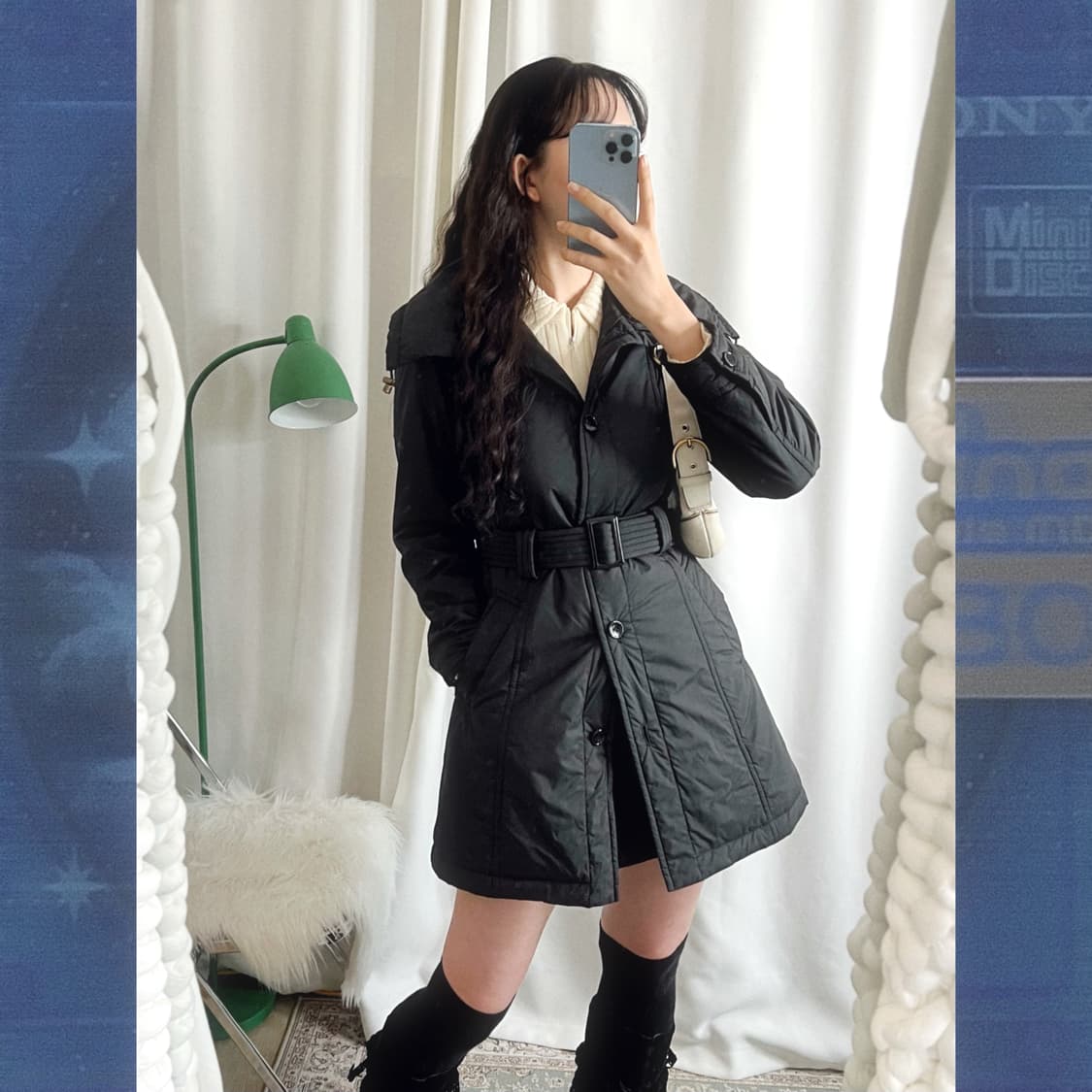 블랙 롱 패딩 자켓 상품이미지2
