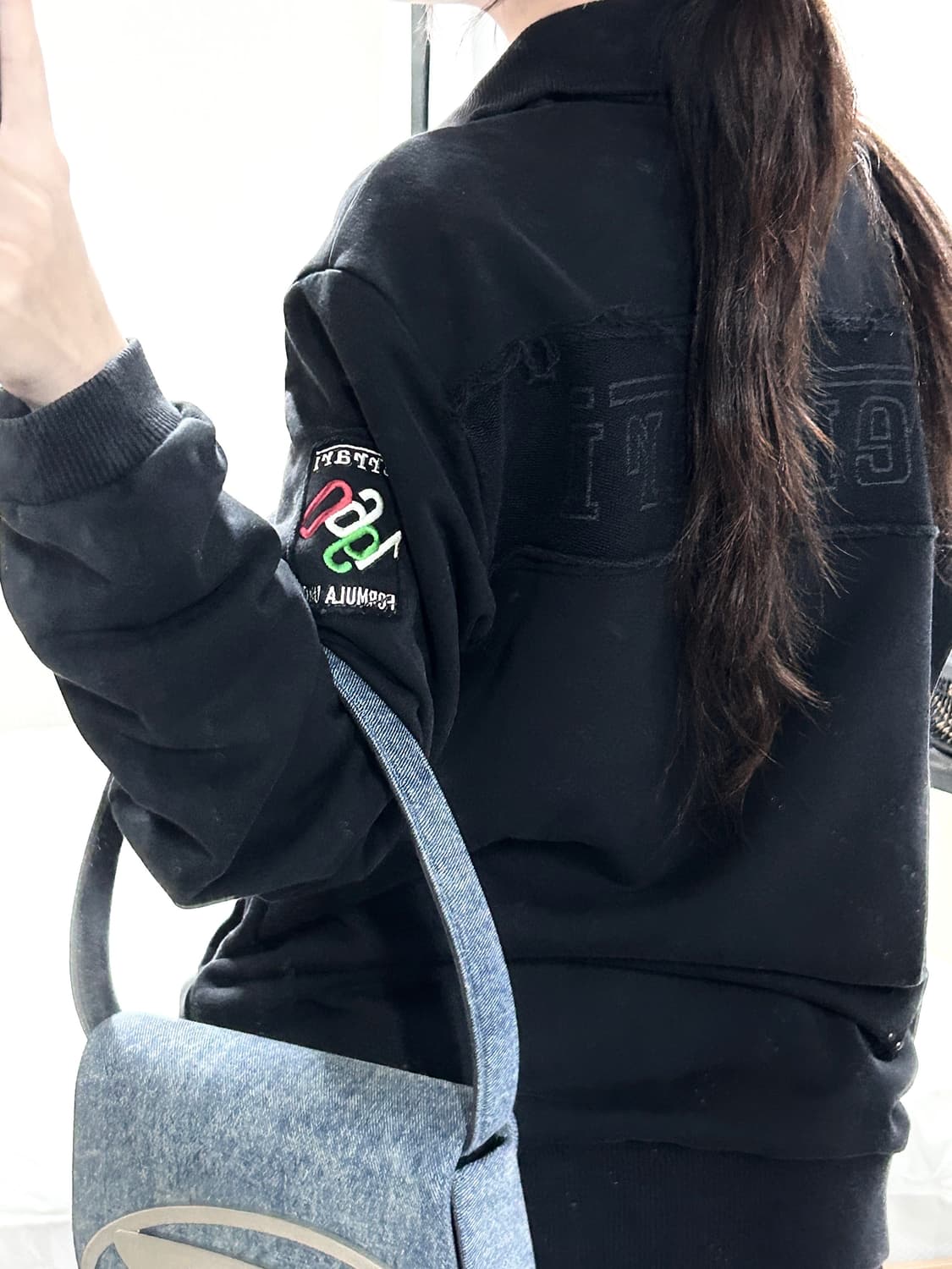 퓨마 페라리 빅로고 블랙 코튼집업 상품이미지3