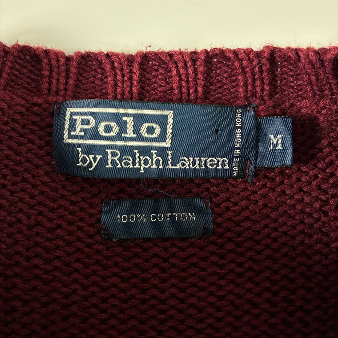 Polo 폴로 랄프로렌 코튼 버건디 니트 상품이미지5