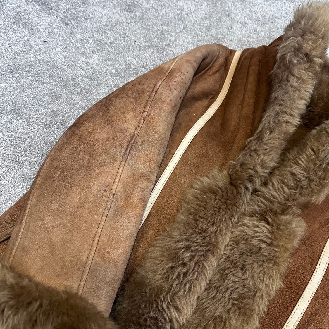 빈티지 브라운 퍼 무스탕 자켓M 상품이미지8