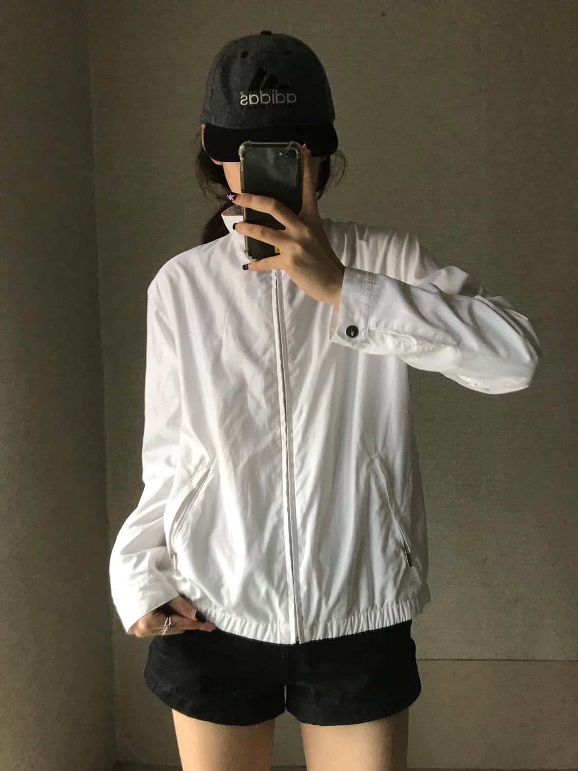 폴로 화이트 블루종 바람막이 상품이미지1