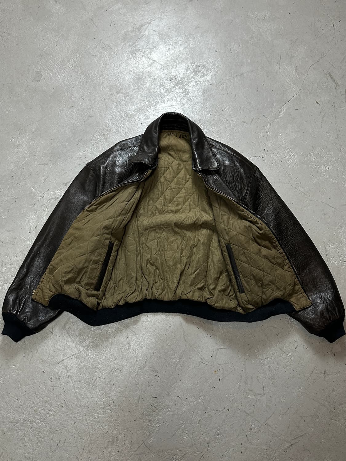 90's 빈티지 레더 봄버 자켓 빈티지 레더 자켓 상품이미지7