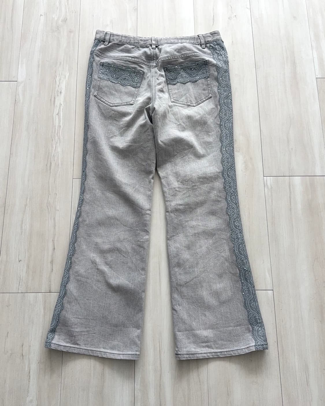 Lace-Detail Fairy Boots-cut Denim pants 상품이미지8