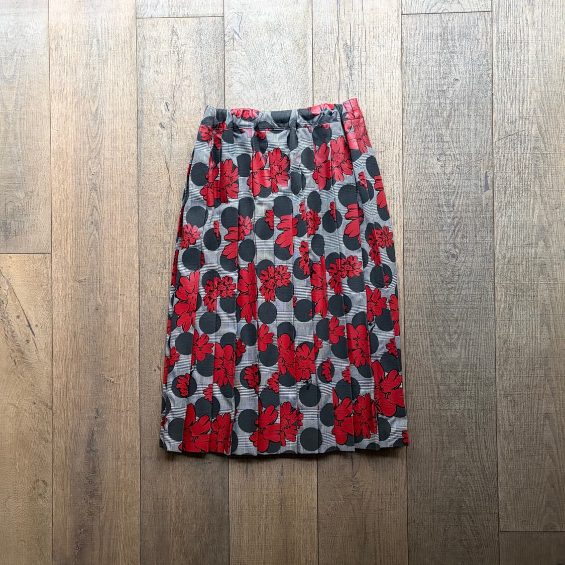 Floral Dot Pleats Skirt 상품이미지7