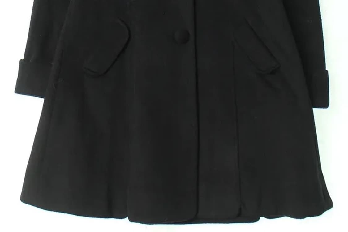 LODISPOTTO 로디스포토 블랙 백 리본 포인트 울 혼방 코트/ WO 상품이미지3