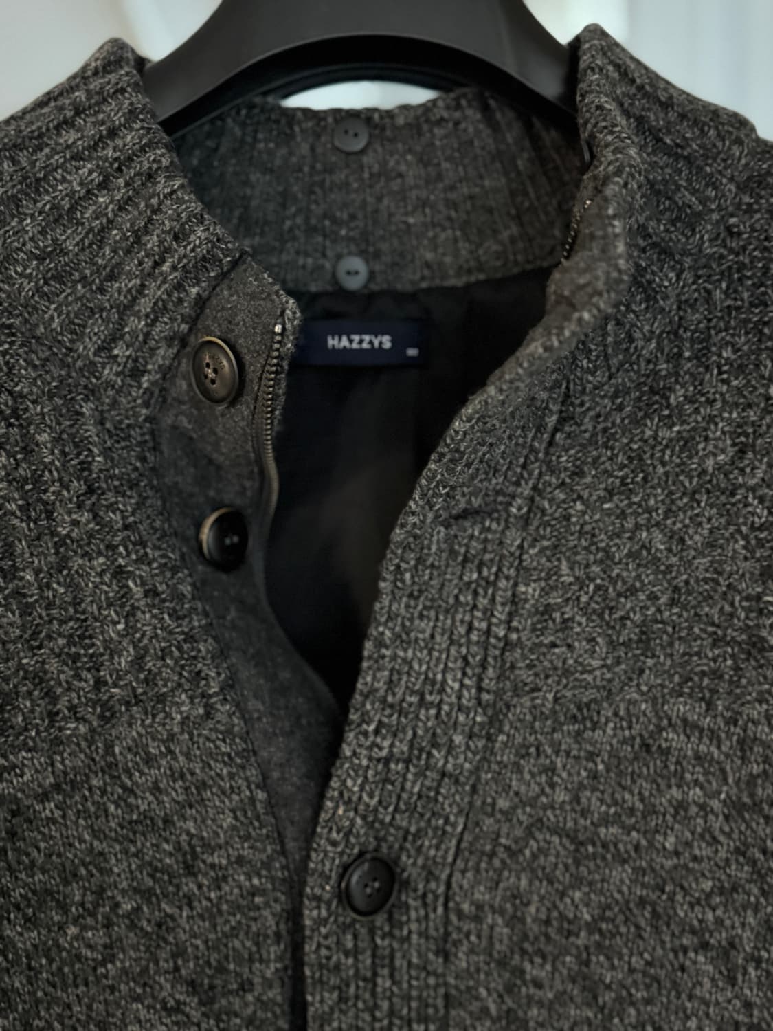 🖤 헤지스(Hazzys) 방풍 니트 집업 (100) 상품이미지5