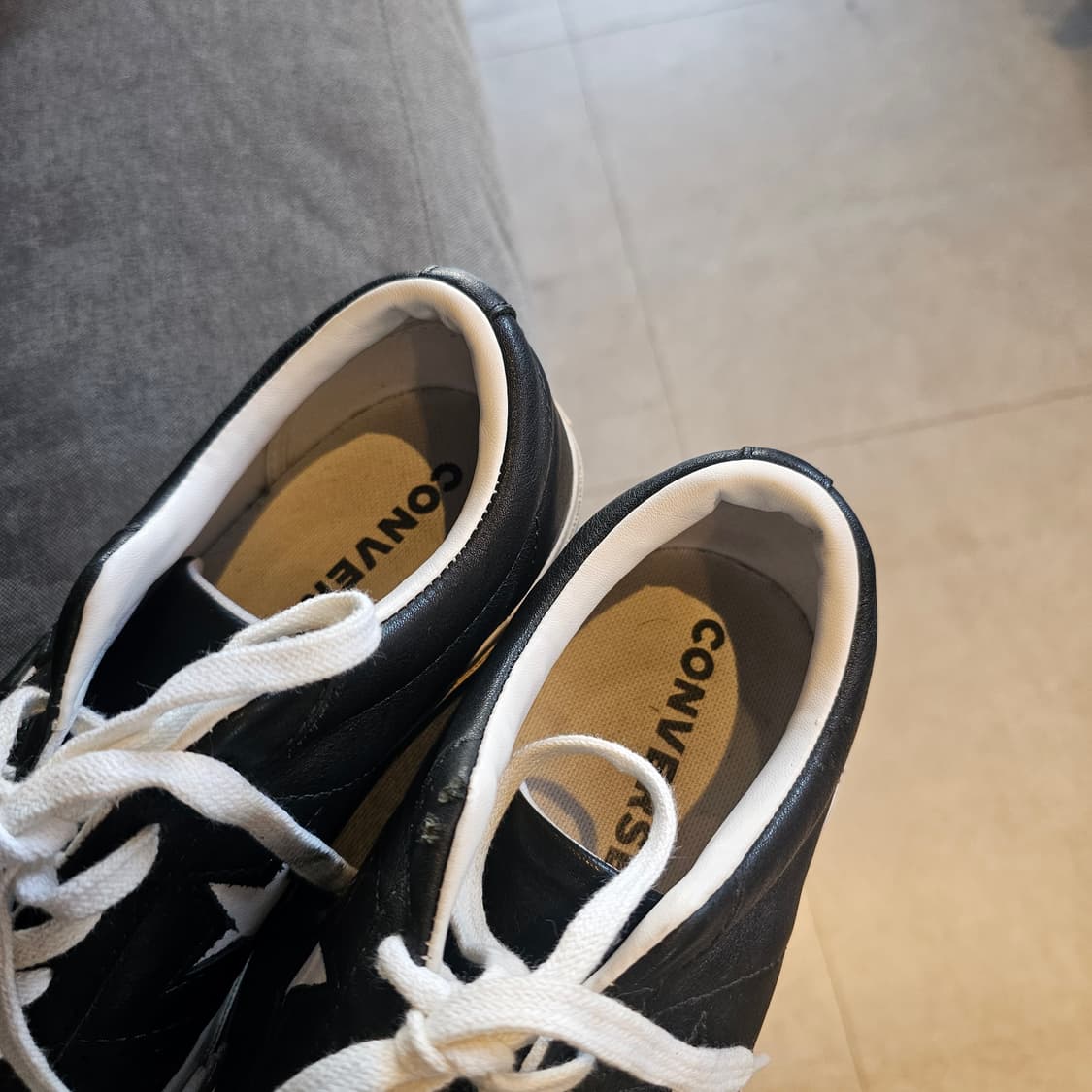 265 컨버스 원스타 무광 레더 블랙 상품이미지2