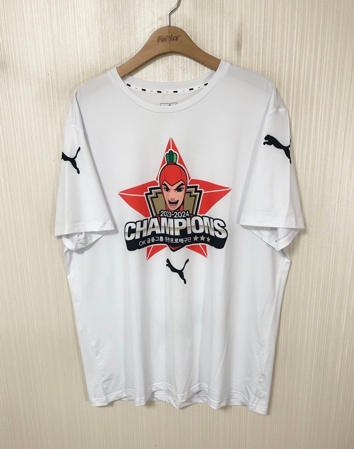 V-리그 푸마 OK금융그룹 읏맨프로배구단 23-24시즌 우승티셔츠 3XL 상품이미지1