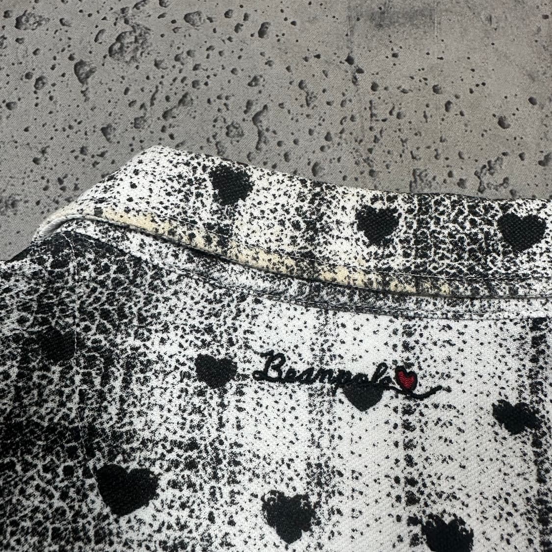 ✨ (바배) 빈폴 하트 땡땡이 카라 반팔티  상품이미지6