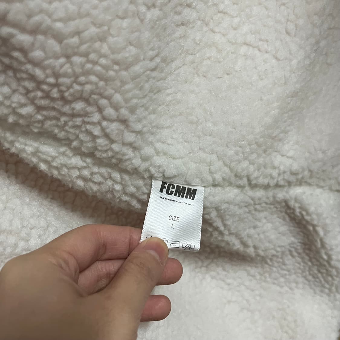 FCMM 핑크색 후리스 롱 패딩 코트 L 상품이미지5