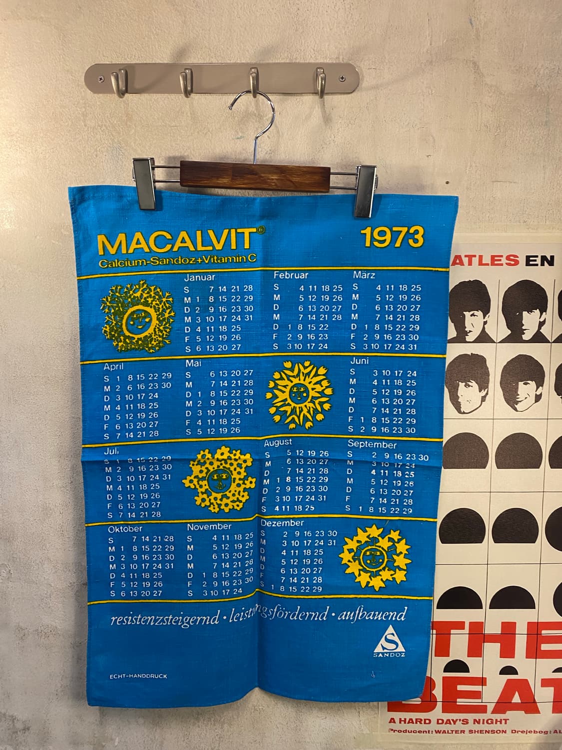 ☕️유럽 티타월 캘린더패브릭 상품이미지1