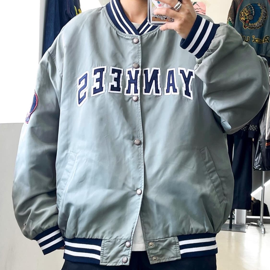 WWS 90s 뉴욕양키즈 아치로고 바시타자켓 상품이미지1