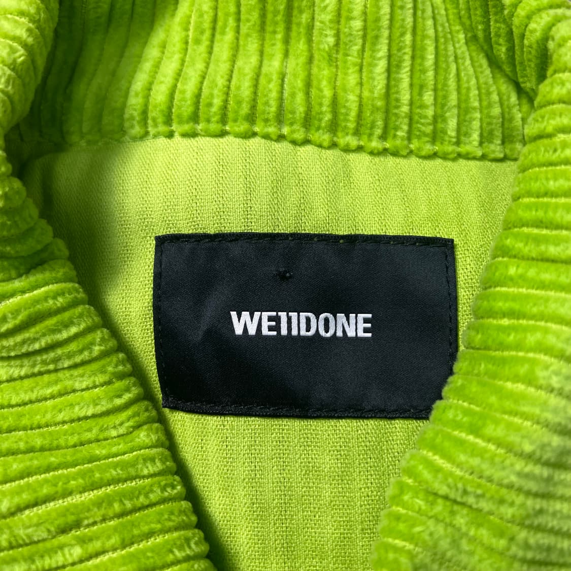 WE11DONE 웰던 코듀로이 자켓 라임 M 상품이미지4