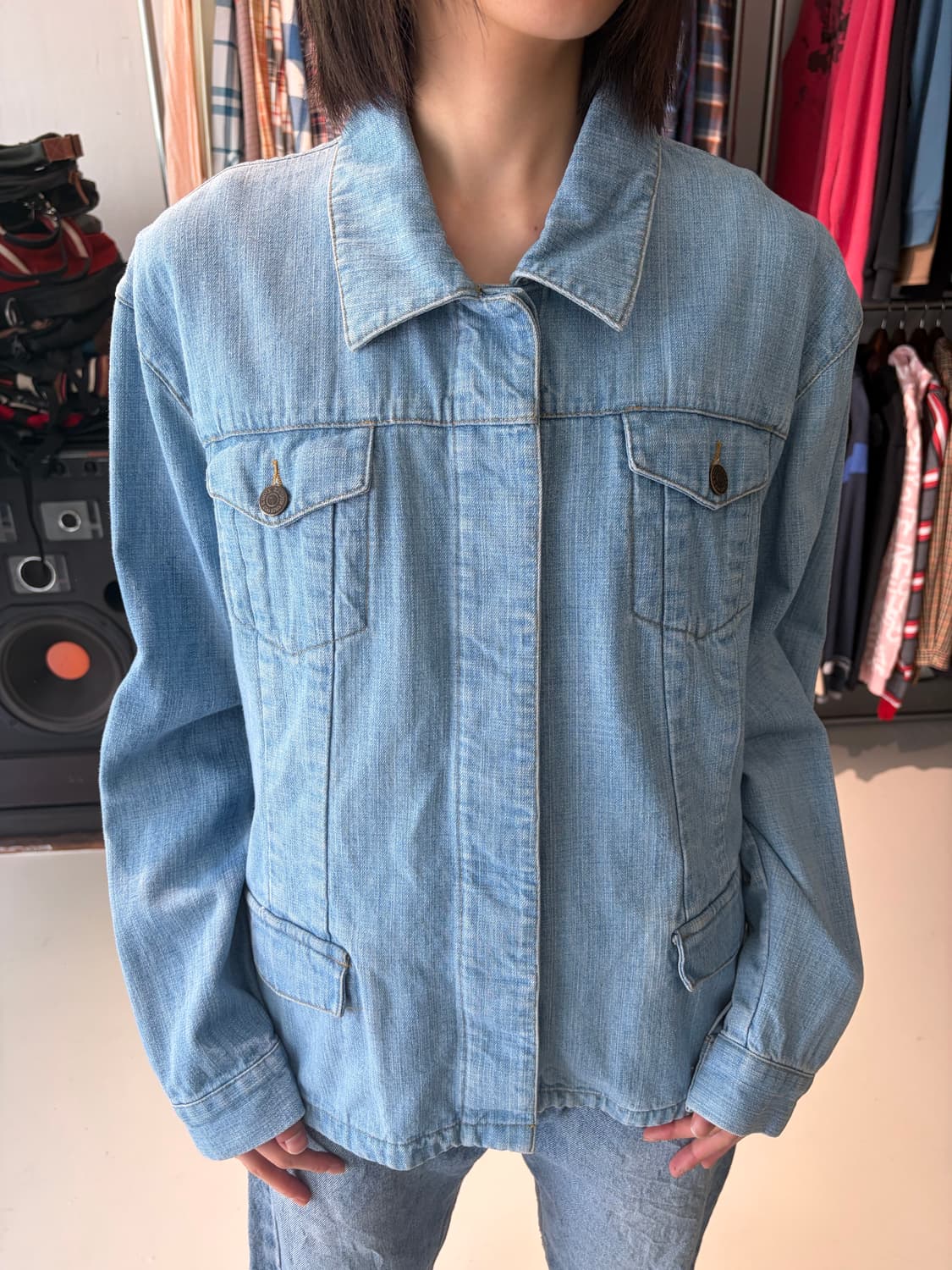 Eddie Bauer 라이트 워시 데님 자켓 상품이미지1