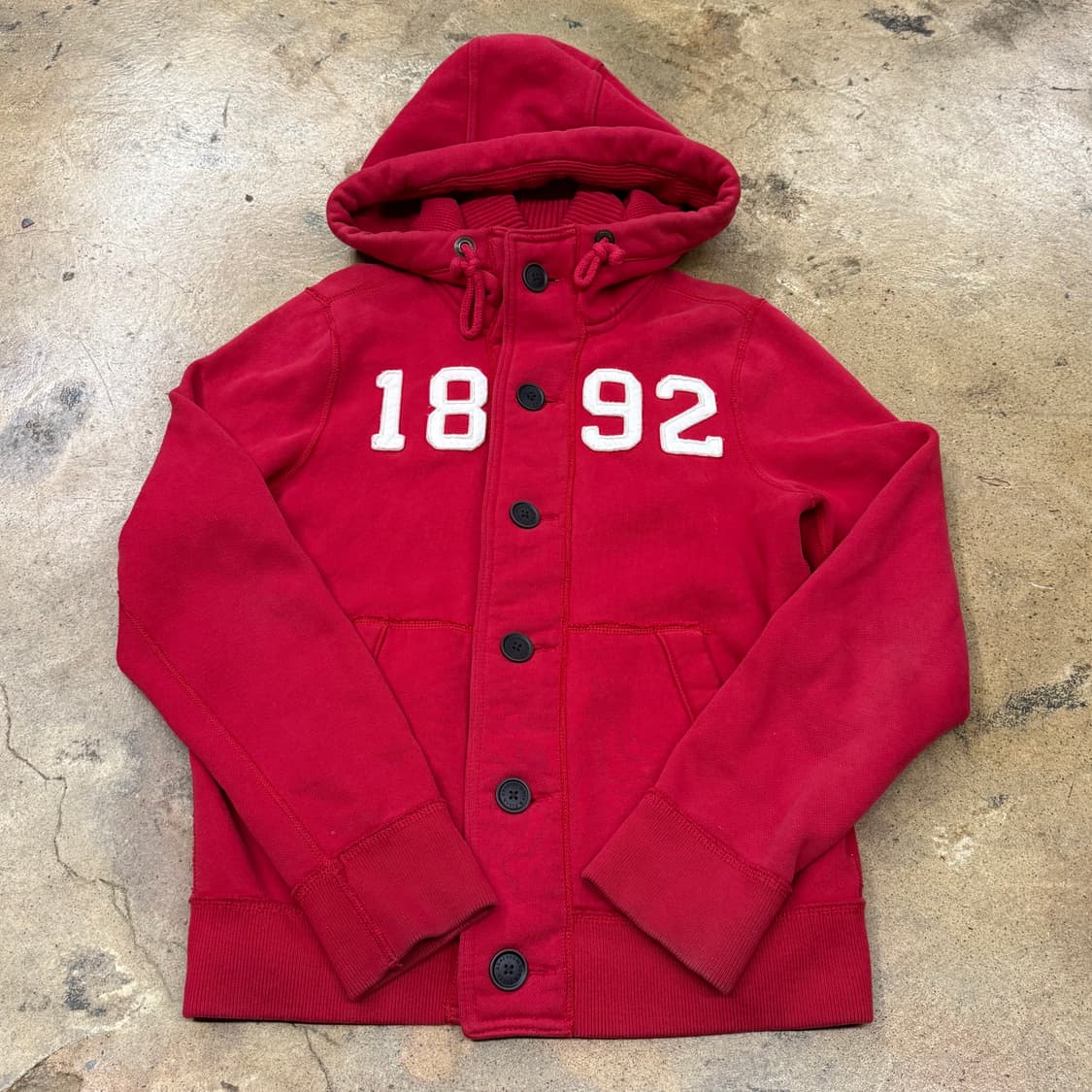 아베크롬비 레드 단추 후드집업  상품이미지2