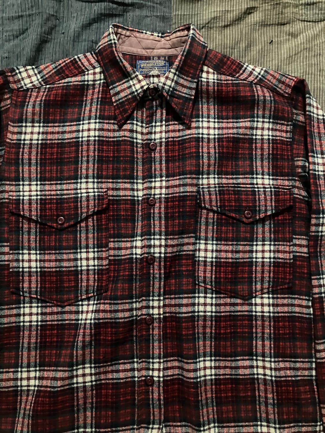 🇺🇸 30~40s USA 빈티지 펜들턴 버진 울 플란넬 셔츠 상품이미지3