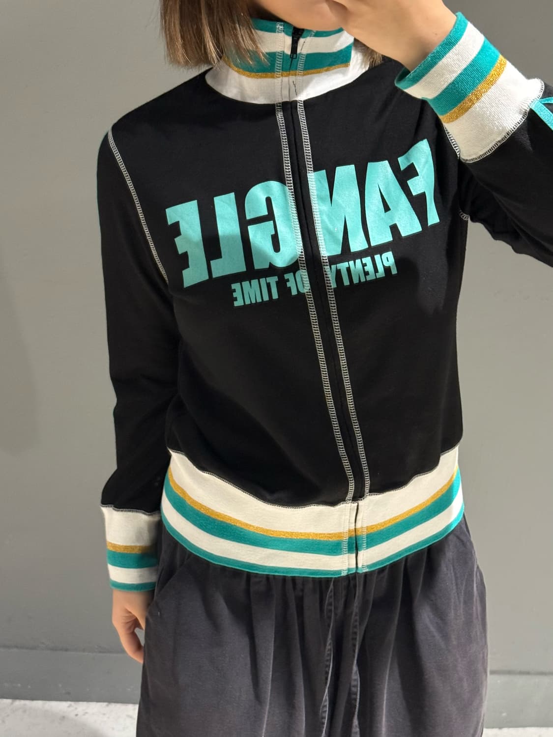 side line lettering point zip-up 상품이미지5