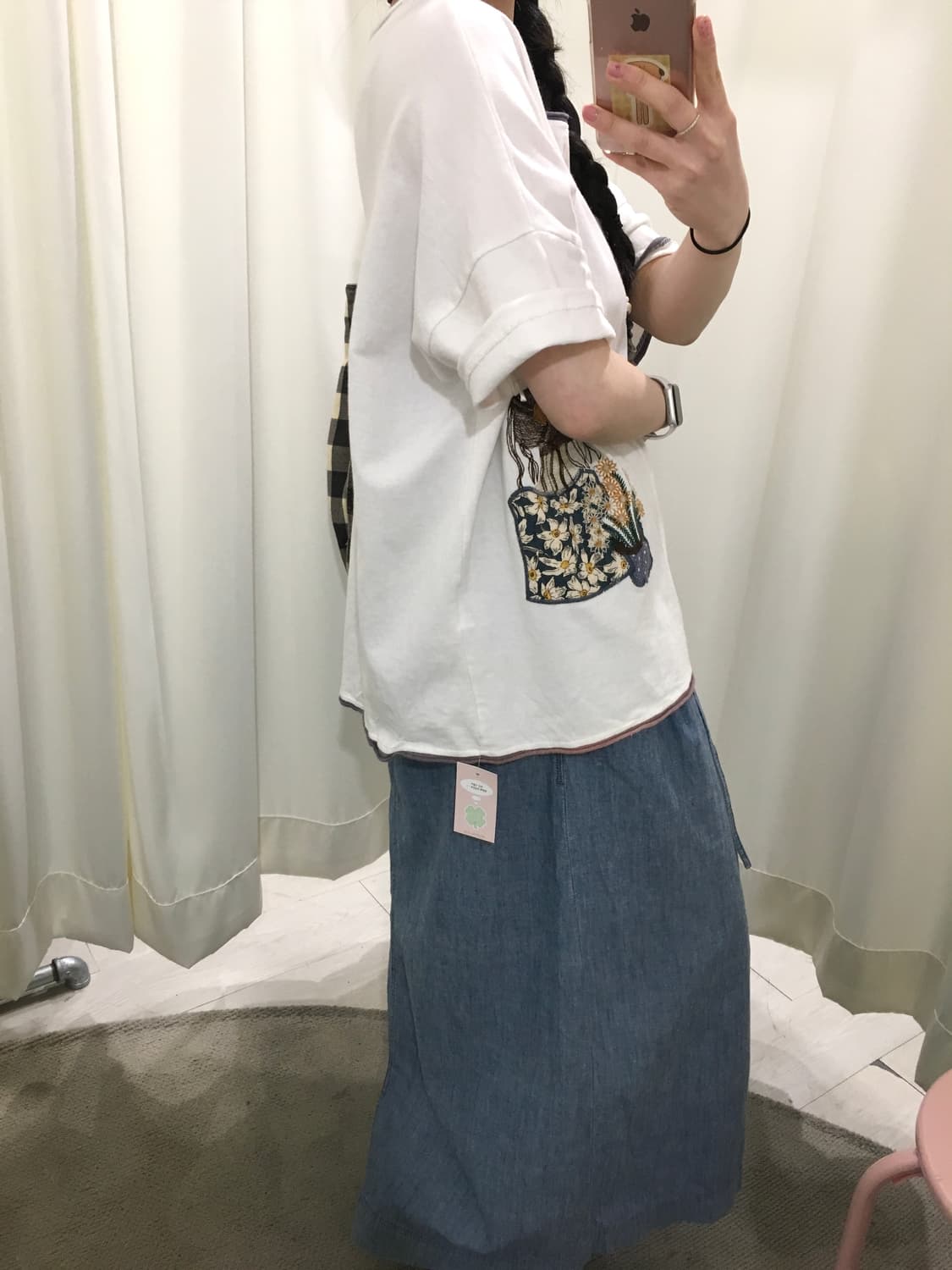 earth music denim pocket skirt 상품이미지5