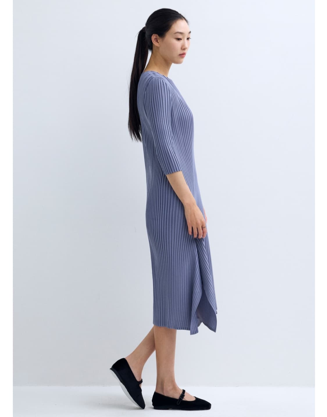 플리츠미 사이드슬릿 A라인 5부 원피스 (정가15.8/전체품절) 새상품 상품이미지10