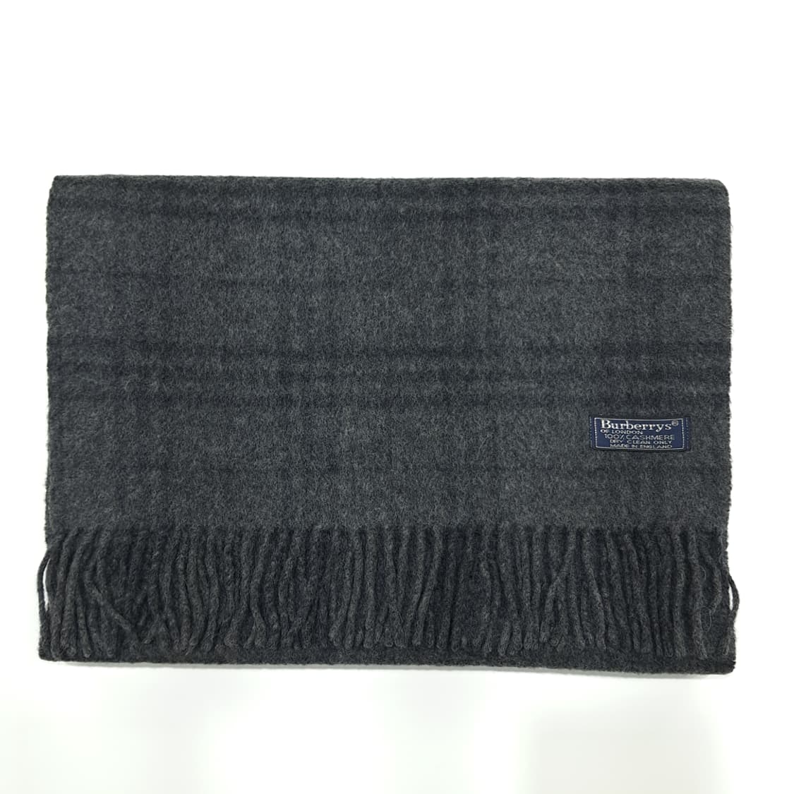 MX239 버버리 애쉬그레이 체크 캐시미어 빅 목도리 머플러 상품이미지7