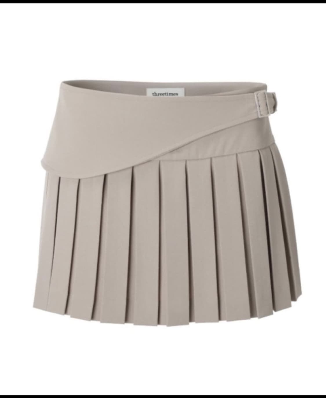 쓰리타임즈 tidy 스커트 베이지 S 상품이미지1