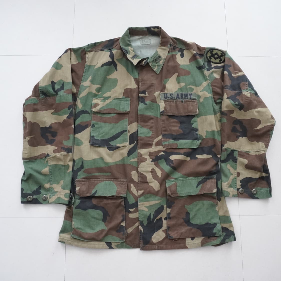 80s 미군 우드랜드 BDU 자켓 미디움롱 상품이미지1