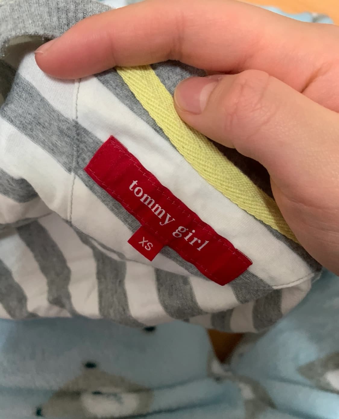 Tommy Girl 스트라이프 반팔티 XS 그레이 상품이미지3