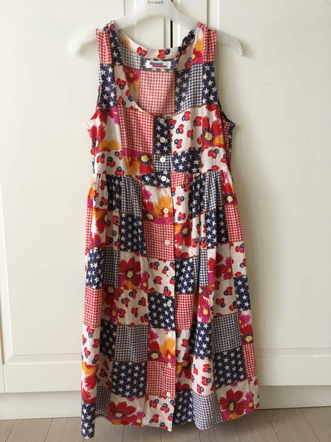 히스테릭 글래머 패치워크 미디 원피스 빈티지 상품이미지2