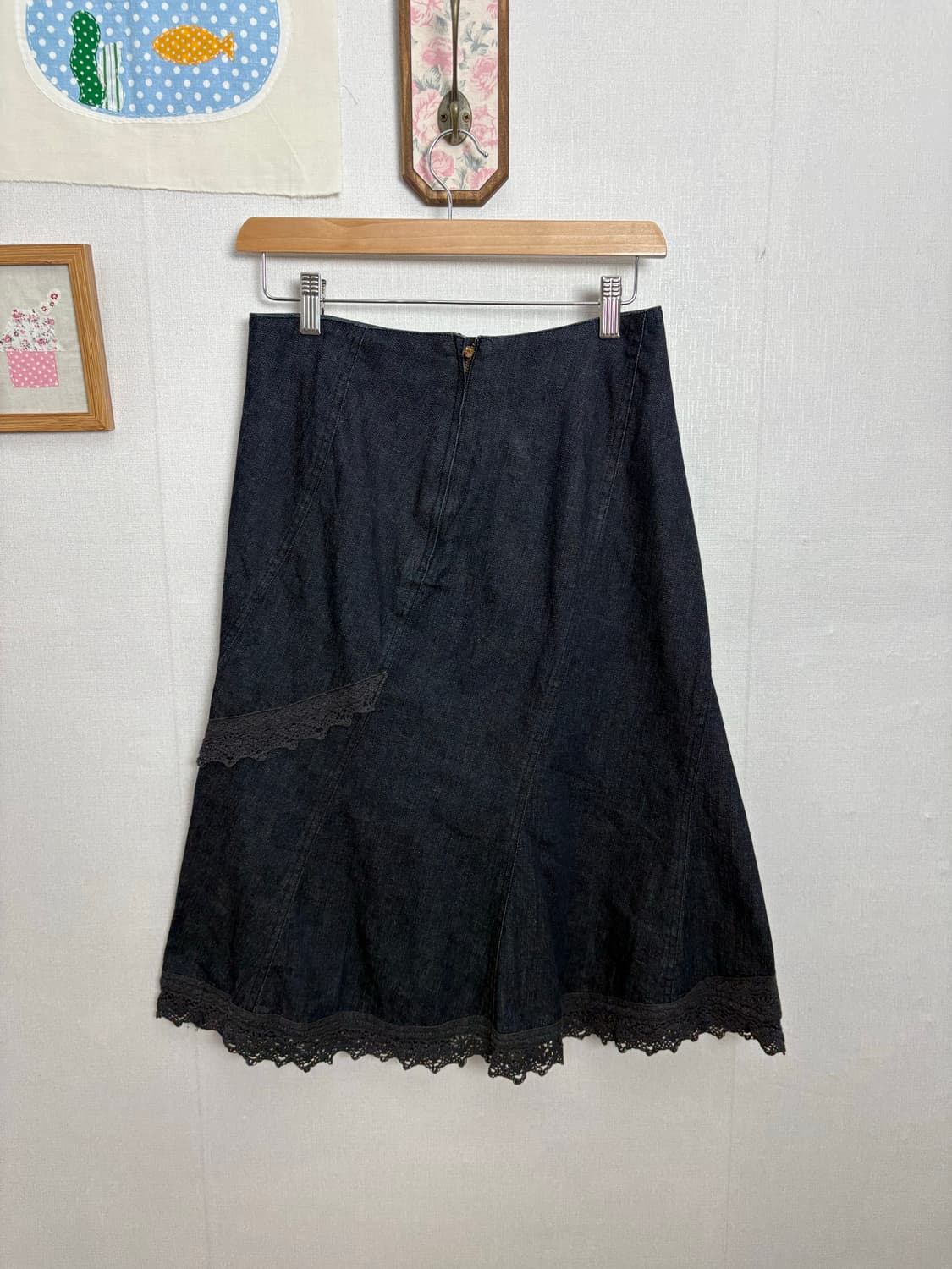 크로쉐 포인트 데님 스커트 상품이미지4