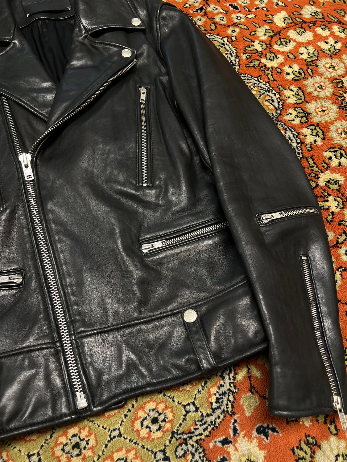 [M] 비바스튜디오 램스킨 테리 라이더 더블 라이더자켓 상품이미지4