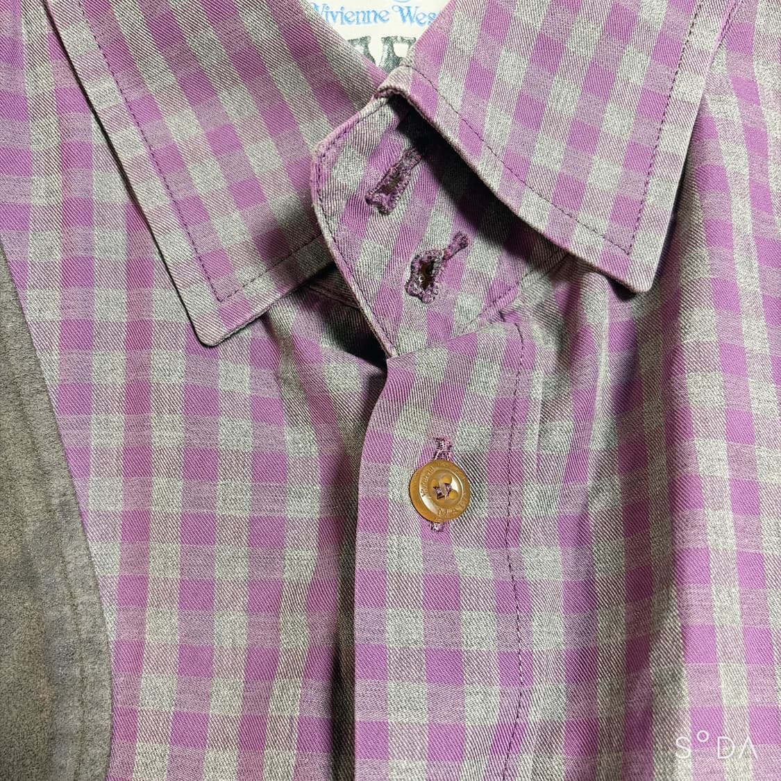 비비안웨스트우드 퍼플 체크 엘보우 패치 셔츠 상품이미지10